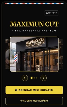 Tela Principal do Sistema da Barbearia