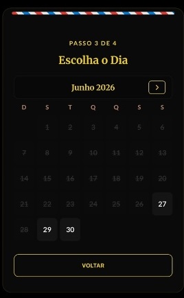 Tela de Seleção de Horários